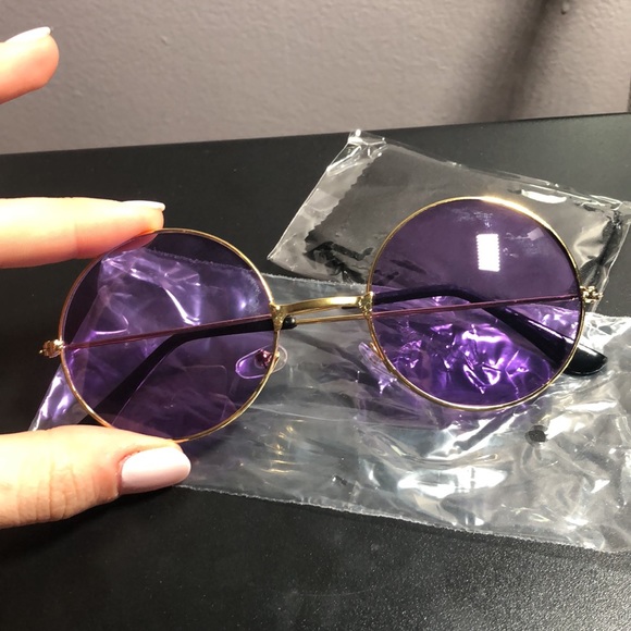 BLULU - ROUND SUNGLASSES (PURPLE) - Picture 4 of 7